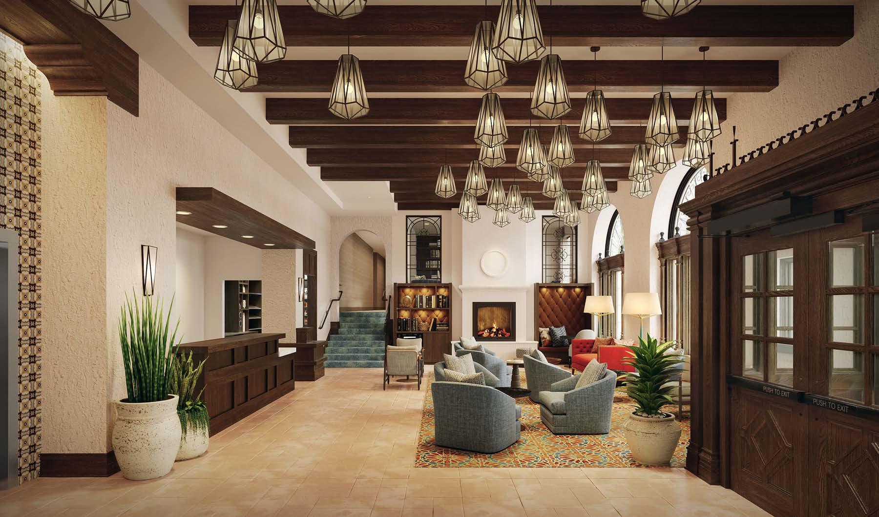 Hotel lobby rendering